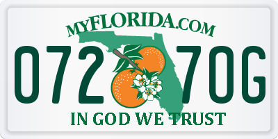 FL license plate 0727OG