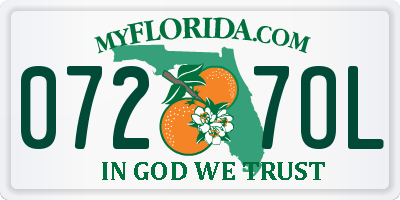 FL license plate 0727OL