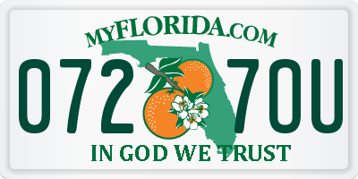 FL license plate 0727OU