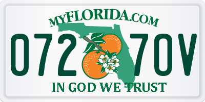 FL license plate 0727OV
