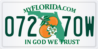 FL license plate 0727OW