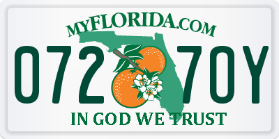FL license plate 0727OY