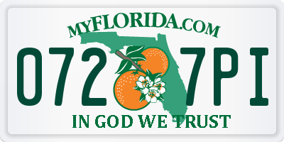 FL license plate 0727PI