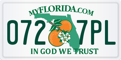 FL license plate 0727PL