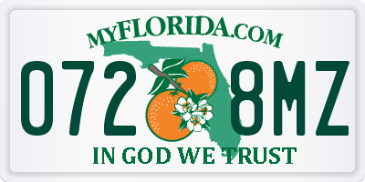 FL license plate 0728MZ