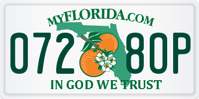 FL license plate 0728OP