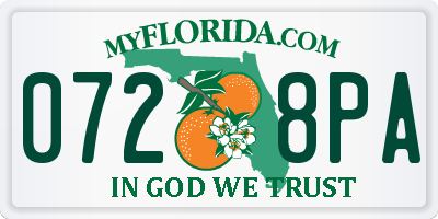 FL license plate 0728PA