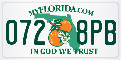 FL license plate 0728PB