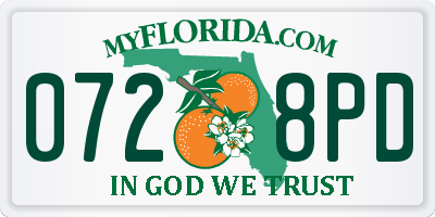 FL license plate 0728PD