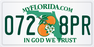 FL license plate 0728PR