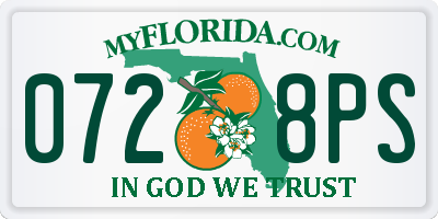 FL license plate 0728PS