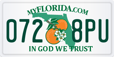 FL license plate 0728PU