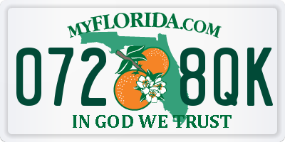FL license plate 0728QK