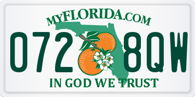 FL license plate 0728QW