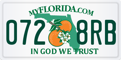 FL license plate 0728RB