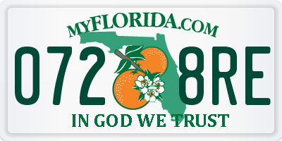 FL license plate 0728RE