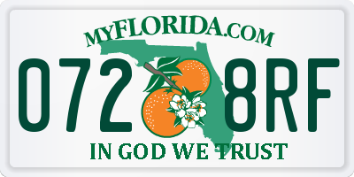 FL license plate 0728RF