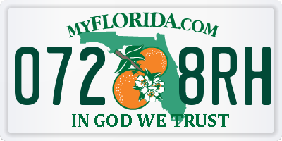 FL license plate 0728RH