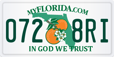 FL license plate 0728RI