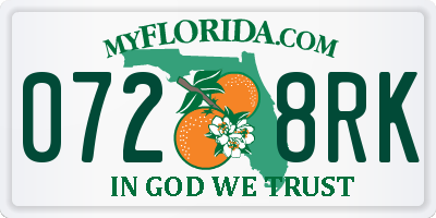 FL license plate 0728RK