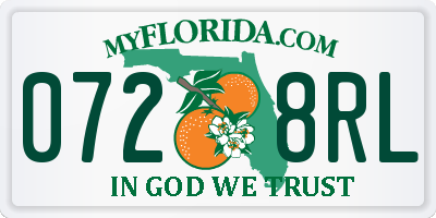 FL license plate 0728RL