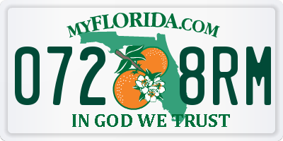 FL license plate 0728RM
