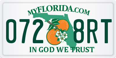 FL license plate 0728RT