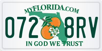 FL license plate 0728RV
