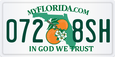 FL license plate 0728SH