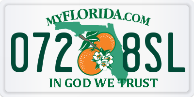FL license plate 0728SL