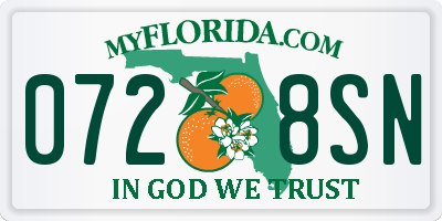 FL license plate 0728SN