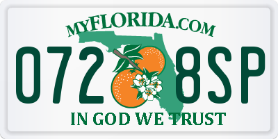 FL license plate 0728SP