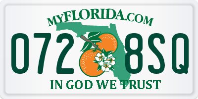 FL license plate 0728SQ