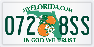 FL license plate 0728SS