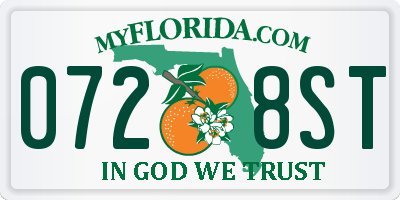 FL license plate 0728ST