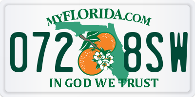 FL license plate 0728SW
