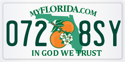 FL license plate 0728SY