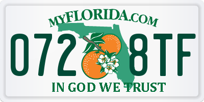 FL license plate 0728TF