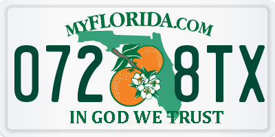 FL license plate 0728TX