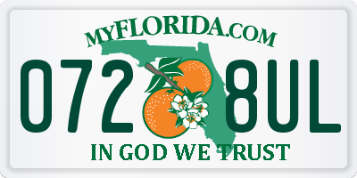FL license plate 0728UL