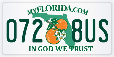 FL license plate 0728US
