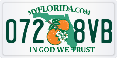 FL license plate 0728VB