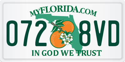 FL license plate 0728VD