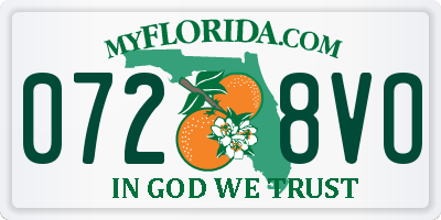 FL license plate 0728VO