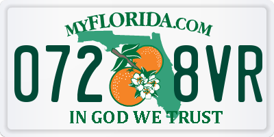 FL license plate 0728VR