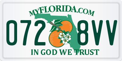 FL license plate 0728VV