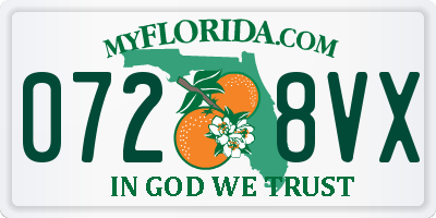 FL license plate 0728VX