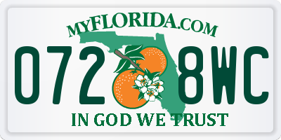 FL license plate 0728WC