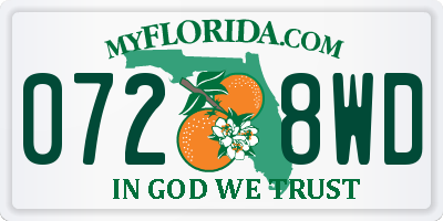 FL license plate 0728WD