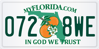FL license plate 0728WE